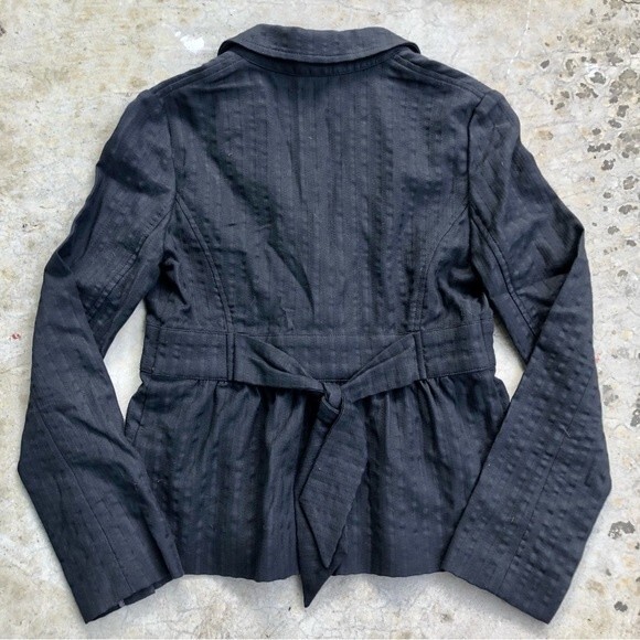 Tibi Blazer Jacket Cotton Black 3-Button 0 - Picture 5 of 5